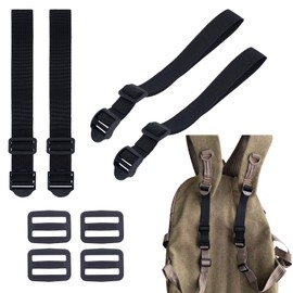 NICENEEDED 2 Pack Backpack Extender, Strap Extension Connector with Adjustable Buckles, Extender for Backpacks Shoulder Straps Travel Bags Casual Daypacks