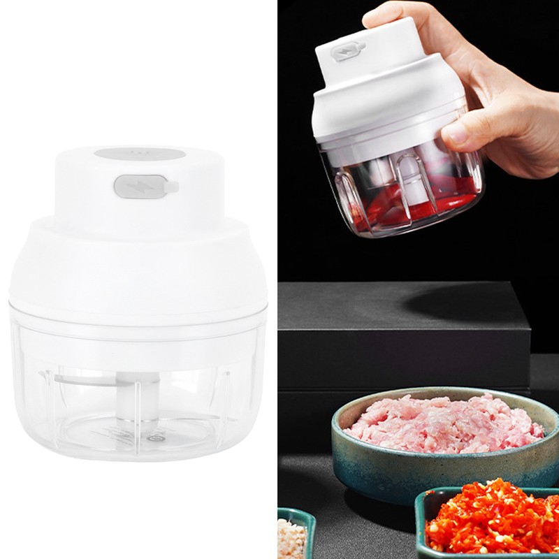 100ml USB Vegetable Cutter Mini Garlic Crusher Chopper Electric Garlic
