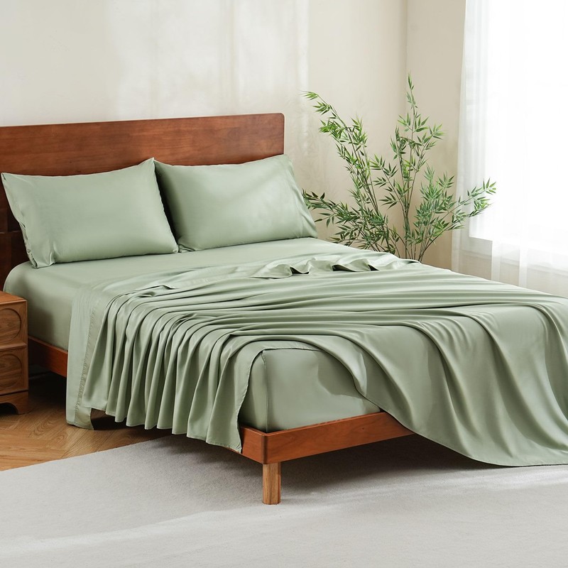 JSD Sage Green 100% Viscose Derived from Bamboo Sheet Set