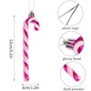 DERAYEE 6 PCS Christmas Glitter Candy Cane Plastic Candy Cane