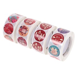 8 Rollos Fu palabra pegatinas conejito de pascua pegatinas sello de paquete por menor Etiquetas autoadhesivas para Etiquetas de decoración para