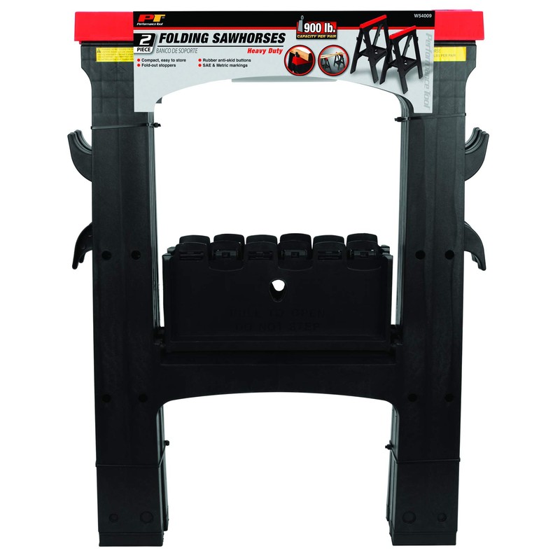 Performance Tool W54009 Heavy Duty Plastic Sawhorse Set (450 lb