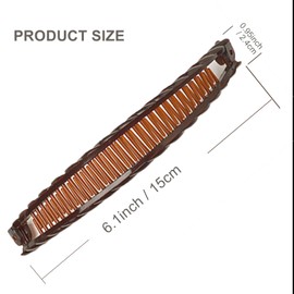 4‑Pack Non‑Slip Banana Hair Clips - Included Black & Coffee 2 Sizes, Resin Curved Claw Clip for different hair types and lengths