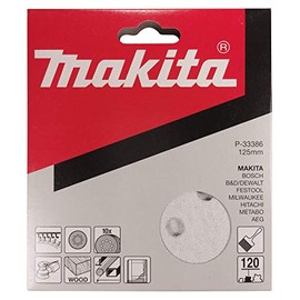 Makita Pack of 20 - 120 Grit Sanding Discs for 5" Random Orbital Sander - for Fine Sanding of Wood, Metal and Plastic | 8-Hole Hook and Sandpaper