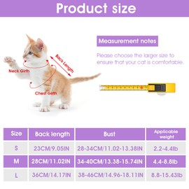 Cobee Cat Professional Recovery Suit for Abdominal Wounds or Skin Diseases, Kitten Surgery Alternative for Cats After Surgery, Wear Pajama (L Size, Purple)