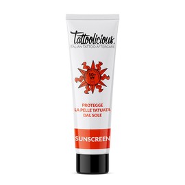 Tattoolicious SUNSCREEN 50+ SPF Tattoo-Sonnenschutz, mit Anti-Fading-Formel und Biologische Wirkstoffen, 30 ml