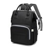 Ezgnuk Diaper Backpack, Suitable for Mom Multifunctional Backpack, Waterproof and Durable Large Capacity Leisure Travel Bag（Black）