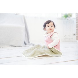 angerolux Towel Blanket, Nap Blanket, Swaddling, Star, 6-ply Gauze Blanket, Made in Japan, Moss Gray, S