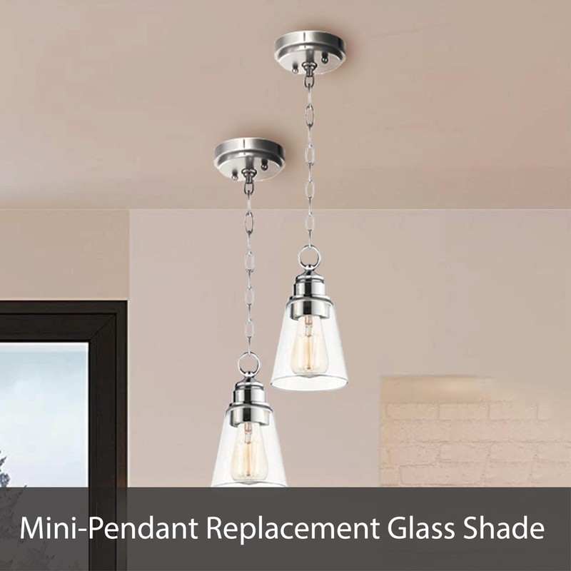 Aspen Creative 28011-61-1 Clear Seeded Glass Shade for Pendant Lights,
