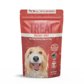 Soft Chews Bite Size Training Treats Made in USA, 1lb Slow Roasted BBQ Beef Jerky for Small, Medium & Large Dogs & Puppies Ideal Reward 90% American Meat
