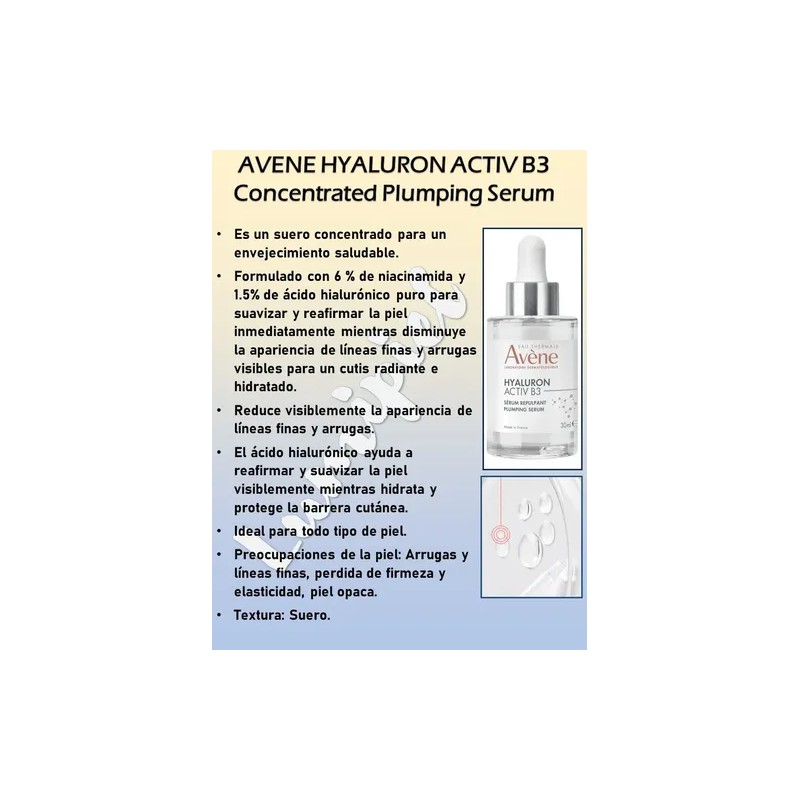 Avne Hyaluron Activ B3 Plumping Sérum Crema Ojos 3015ml