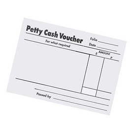 Petty Cash Pad, 80 Sheets, Pack of 5