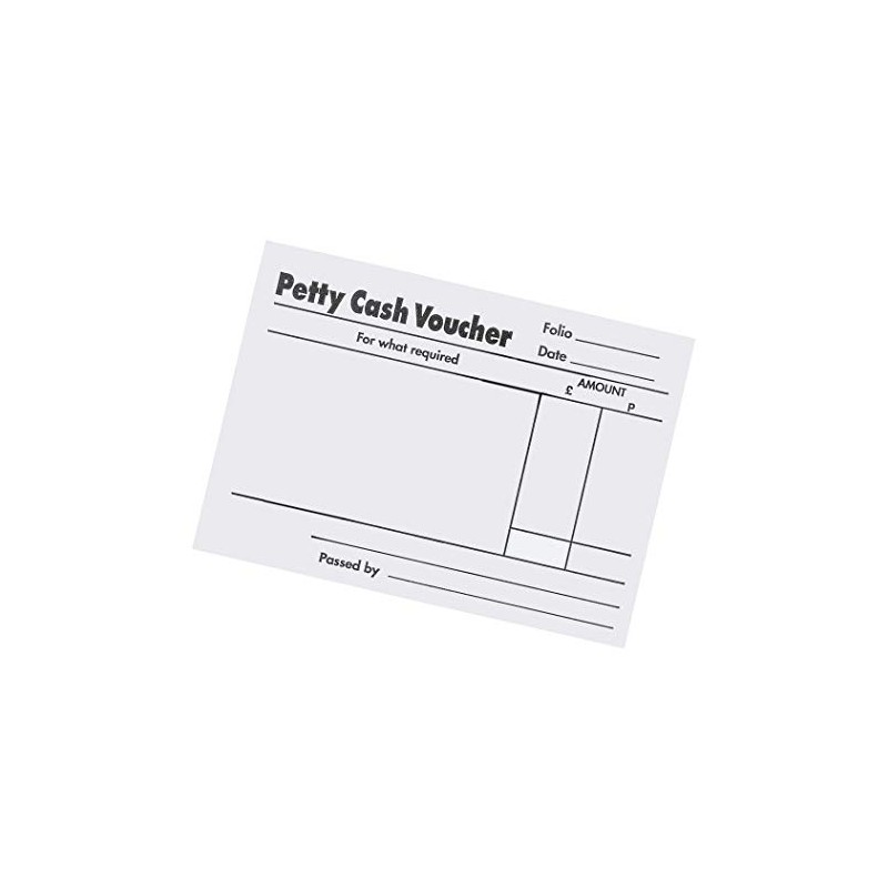 Petty Cash Pad, 80 Sheets, Pack of 5