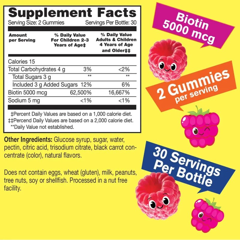 Wellyeah Biotina Niños 5000mcg Gomitas 60 Pzs