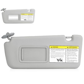 Hurotoms Sun Visor for 2004 2005 Toyota RAV4, Gray Left Driver Side Sunvisor Without Light, Replacement 74320-42420-B0