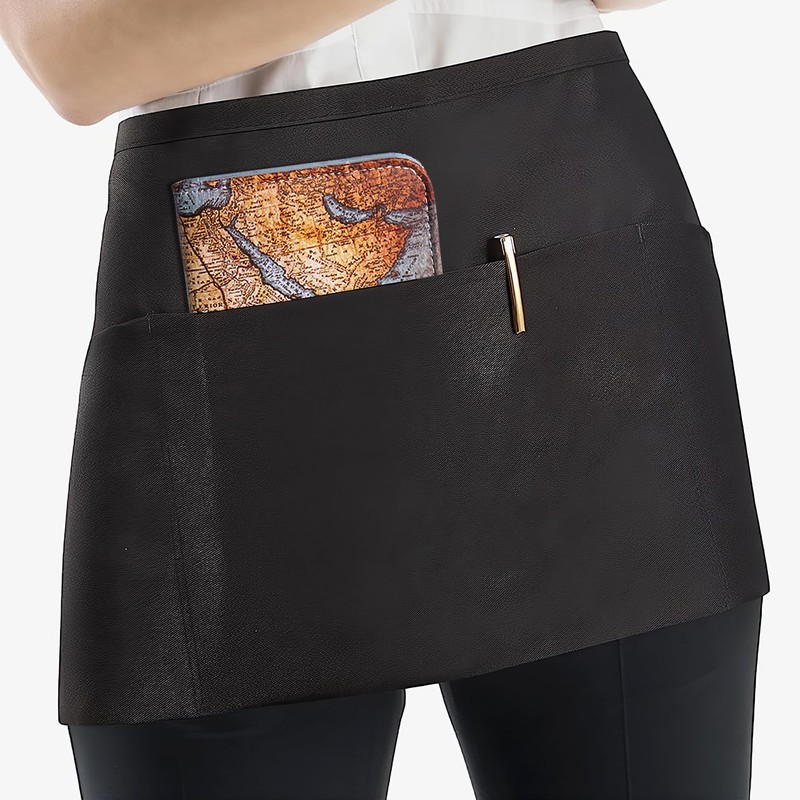 Haecefl Server Book for Waitress,Server Book with Zipper Pocket,Leather Waitstaff