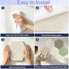 10PCS Hexagon Cork Board Tiles, Self-Adhesive Felt Bulletin for Walls