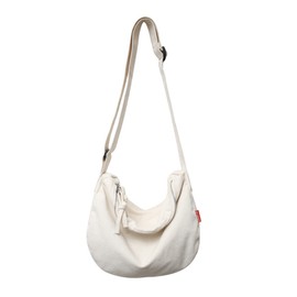 BALISOYI Shoulder Bag, Women's, Men's, Tote Bag, Canvas, Large Capacity, Eco Bag, Stylish, Work or School Commute, Lightweight, white