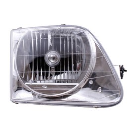 Brock Replacement Driver and Passenger Headlights Headlamps Compatible with 2001-2003 F150 Lightning Pickup 2004 Heritage F150