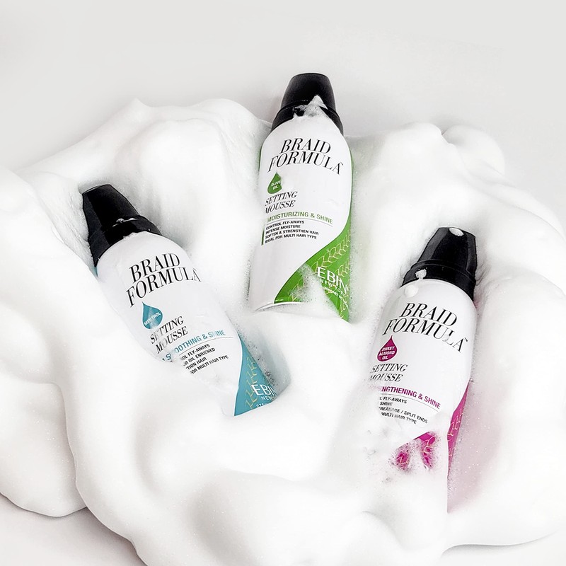EBIN NEW YORK Braid Formula Setting Mousse Sweet Almond Oil