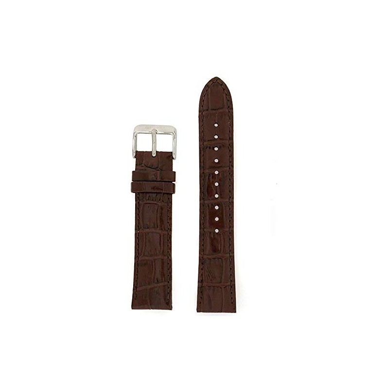 Seiko Genuine Textured Brown Leather Alligator Grain, No Color, Size