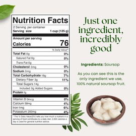 Soursop (Guanabana) Fruit 100% Natural And Real - No Added Sugar, No Preservatives - 8,82 Oz (Soursop Pack of 3)