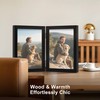 5x7 Double Picture Frame Wooden Hinged Photo Frame Definition Glass