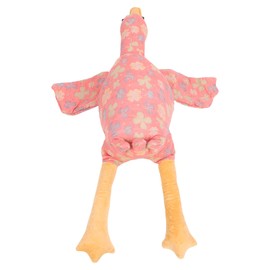 Goose Plush Doll Animal Hugging Stuffed Toy Cotton Jacquard Fabric 4 Leaf Clover Throw Pillow 90cm Pink