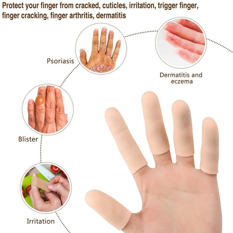 20 Pack Gel Finger Cots, Finger Protector Support New Material