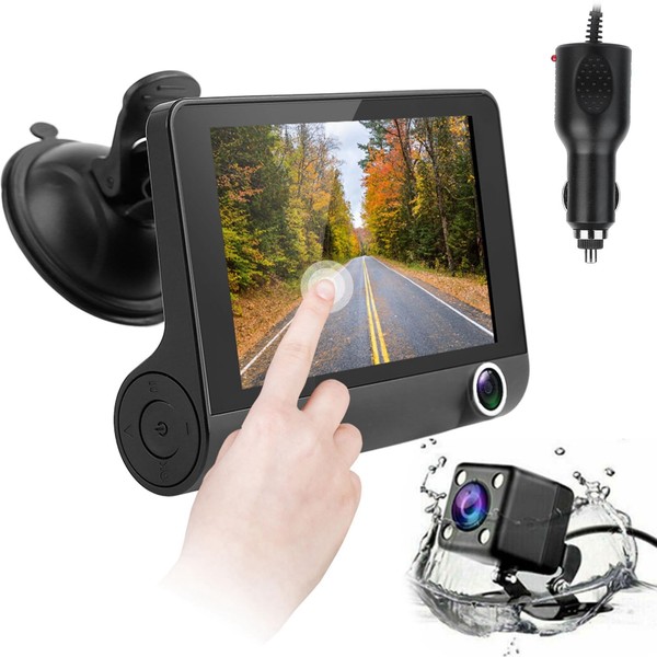 KOCASO Dual Dash Camera for Cars Dash Cam Front and