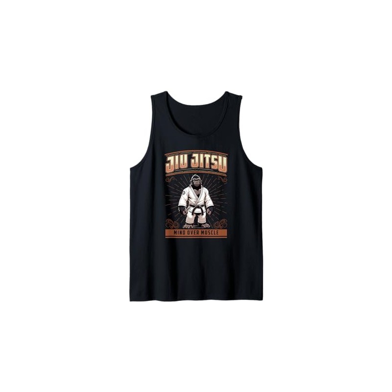 Jiu Jitsu Mind Over Muscle - Cute Grappling BJJ Gorilla