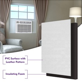 Mxclimate Full Surround Window AC Insulation Foam Side Panels for Air Conditioner Units, 48'' Width Indoor Window Seal Kit Cover, Winter and Summer