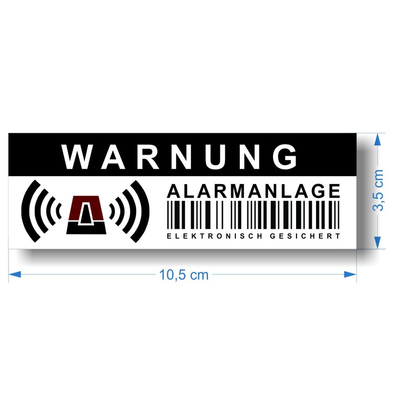 Deterrent Stickers for Burglar and Theft - Warning - Alarming
