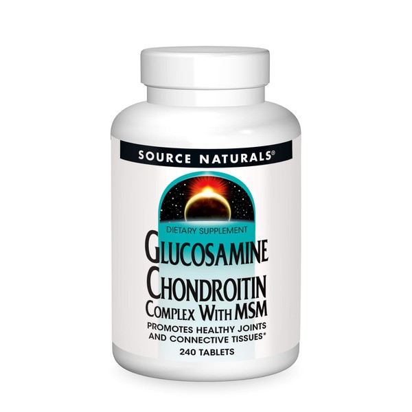 SOURCE NATURALS Glucosamine Chondroitin Complex with Msm Tablet, 240 Count