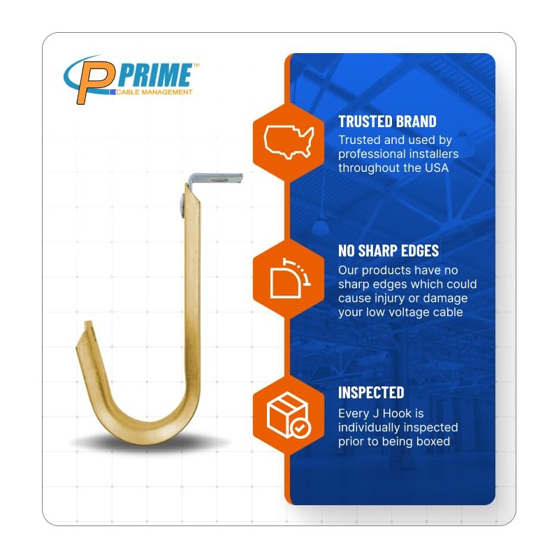 Prime Cable Management 1 5/16 Inch Heavy Duty Metal Cable