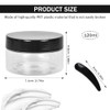 6Pcs 120ml Clear Plastic Jars with 3Pcs Mini Spatulas, Refillable