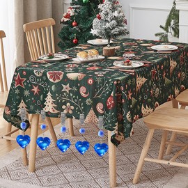 LONGSHENG - SINCE 2001 - 10pcs Blue Tablecloth Weights Crystal Heart Tablecloth Pendant Table Cover Weights with Rust-Resistant Clip, Weights for Curtains, Flags