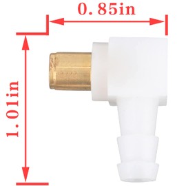 (2 Pack) 692317 493496 Carb Fuel Fitting Elbow Hose Connector Replacement for Briggs & Stratton 692317 494451 493496 Carburetor Connector Hose