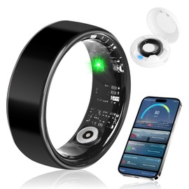 YULUCKGO Smart Ring Fitness Tracker Ring for Women,Health Heart Rate Ring with Activity Tracker, Sleep Monitor and Oximeter, No Subscription Fee,Remote Photography, IP68 Waterproof