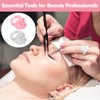 Lunhoo 200 Pcs Glue Rings for Eyelash Extension, Disposable Heart-