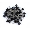 yueton 50pcs Black Plastic Head Baby Safety Pins Safety Locking