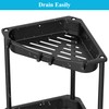 HuggieGems 4 Tier Floor Standing Corner Shower Caddy Organizer Shelf