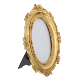 Alipis Resin Oval Photo Frame Home Photo Holder Decor for Table Gold Frame Picture Frame Photo Frame Decor Creative Photograph Frame Antique Photo Frames Oval Desktop Photo Frame Glass