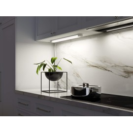 Good Earth Lighting 24-Inch Under Cabinet Light - LED Light Bar - Linkable Outlet - Under Counter Lighting - Damp Location - 2000 Lumens - 4000K - 50,000 Hour Rated Lamp Life - IP20 - White Finish