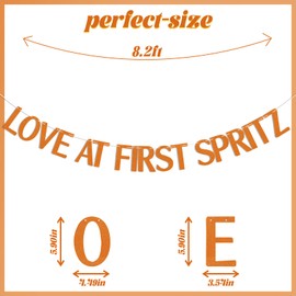 Love at First Spritz Banner - Citrus Bridal Shower Bachelorette Wedding Party Decorations, Spritz Bar Banner, Orange Bridal Shower Spritz Station Decoration