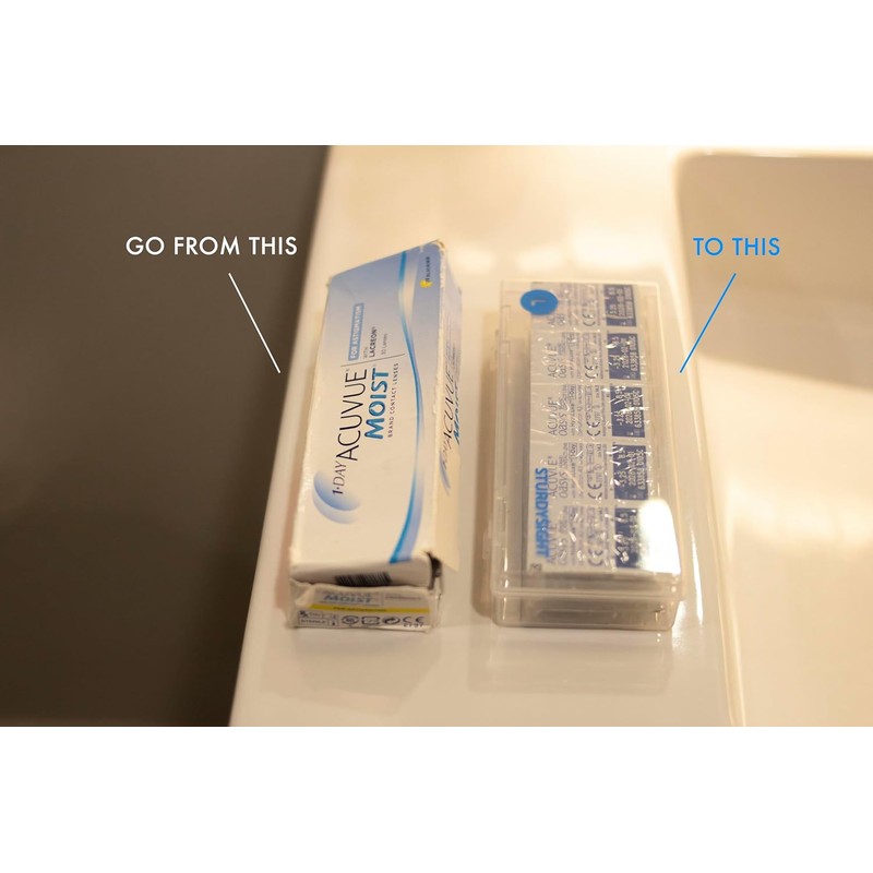 2-Pack Contact Lens Case Organizer | Holds 20 Lenses Each