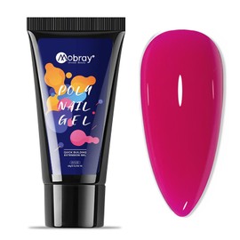 Mobray Poly nail Gel, 60g Neon Pink Poly Extension Nail Gel for Thickening Nail Beauty, Trendy Acrylic Gel Manicure Professional Salon Nail DIY Gift for Women (Neon Pink 317)