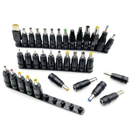 JZK 34 Stück DC-Barrel-Klinkenspitzen-Set, Ladegerät-Anschlussspitzen, Barrel-Klinkenadapter, DC-Ladesteckerspitzen 5.5 mm x 2.1 mm, DC-Barrel-Stecker, Laptop-Stromanschlüsse