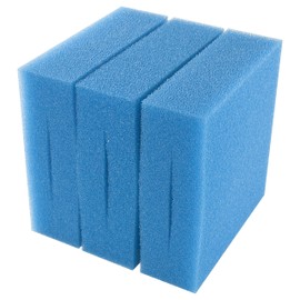 LTWHOME Compatible Replacement Coarse Foam Filter Sponge Fit for Oase Biotec 5/10/30, Blue (Pack of 3)