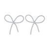 LILIE&WHITE Bow Heart Rhinestone Earrings for Women Silver Plated Gold